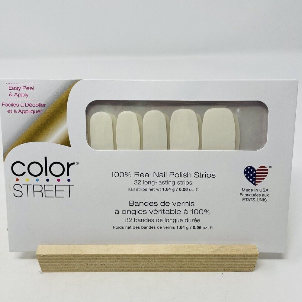 Color Street 100% Real Nail Polish Strips Clear As Day Topcoat Shine 16 Pack Set
